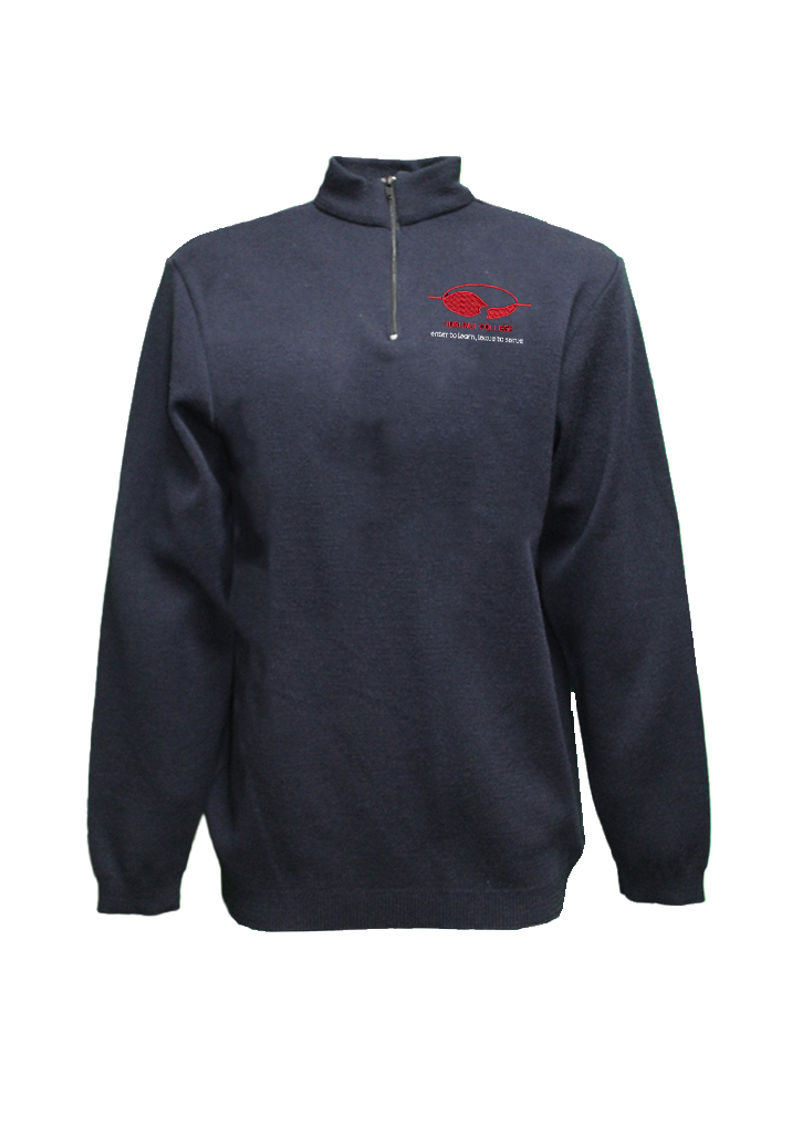 Hurunui College Zip Jersey Navy